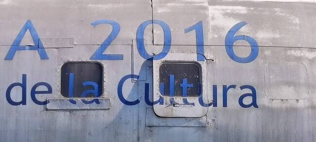 El avión cultural de Córdoba, un DC-7 cedido por el piloto Francisco Agulló al Ayuntamiento de Córdoba en 2011 en la víspera de la Capitalidad Cultural Europea de 2016