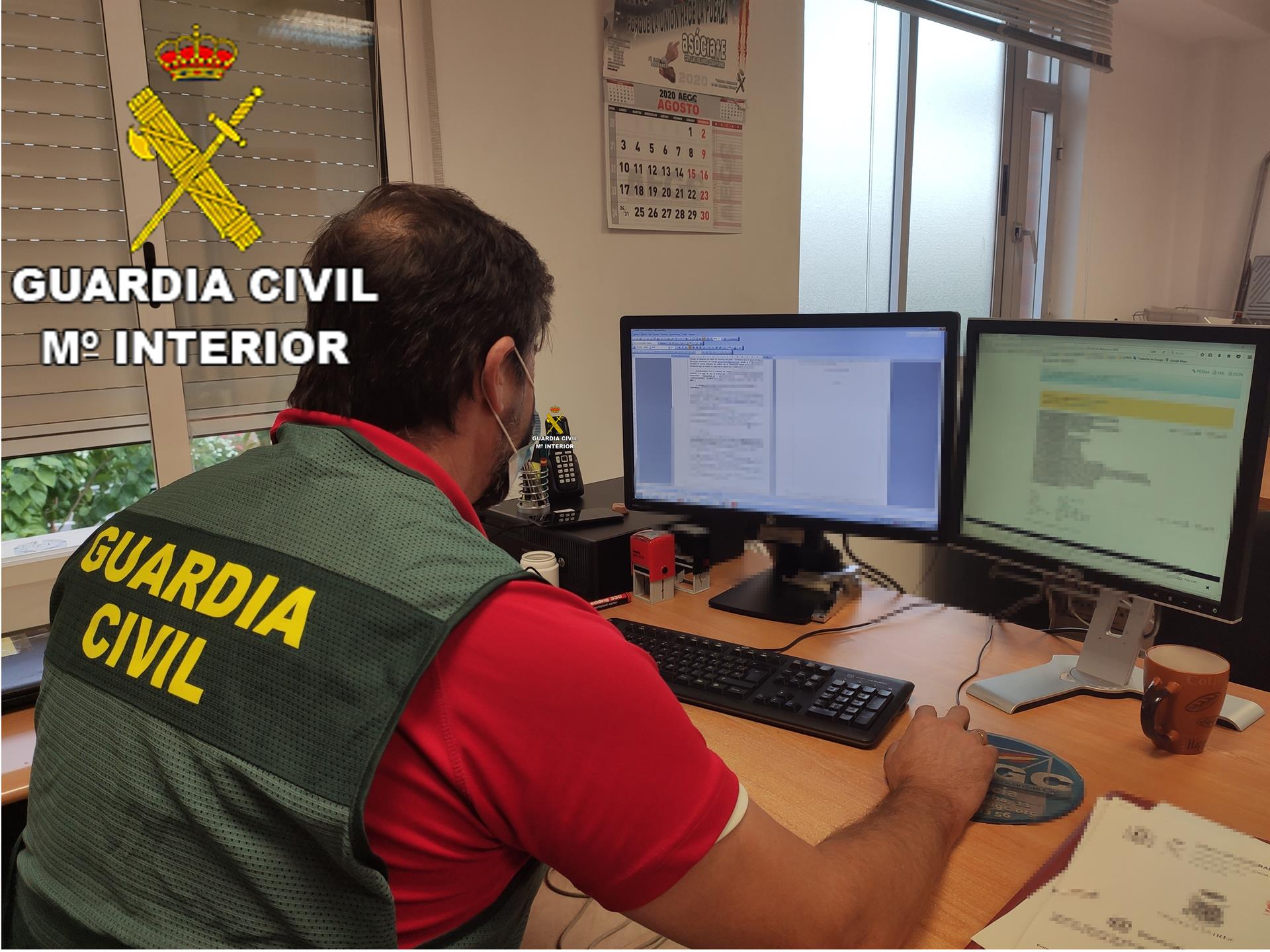 Agente de la Guardia Civil en tareas de investigación