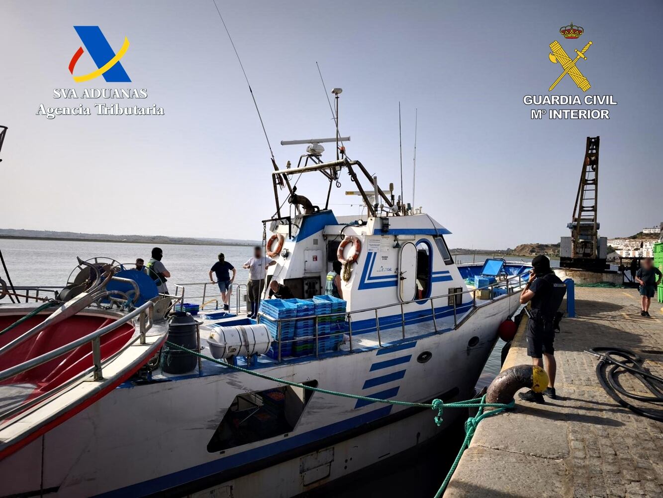 Imagen de una de las embarcaciones pesqueras intervenidas en la operación