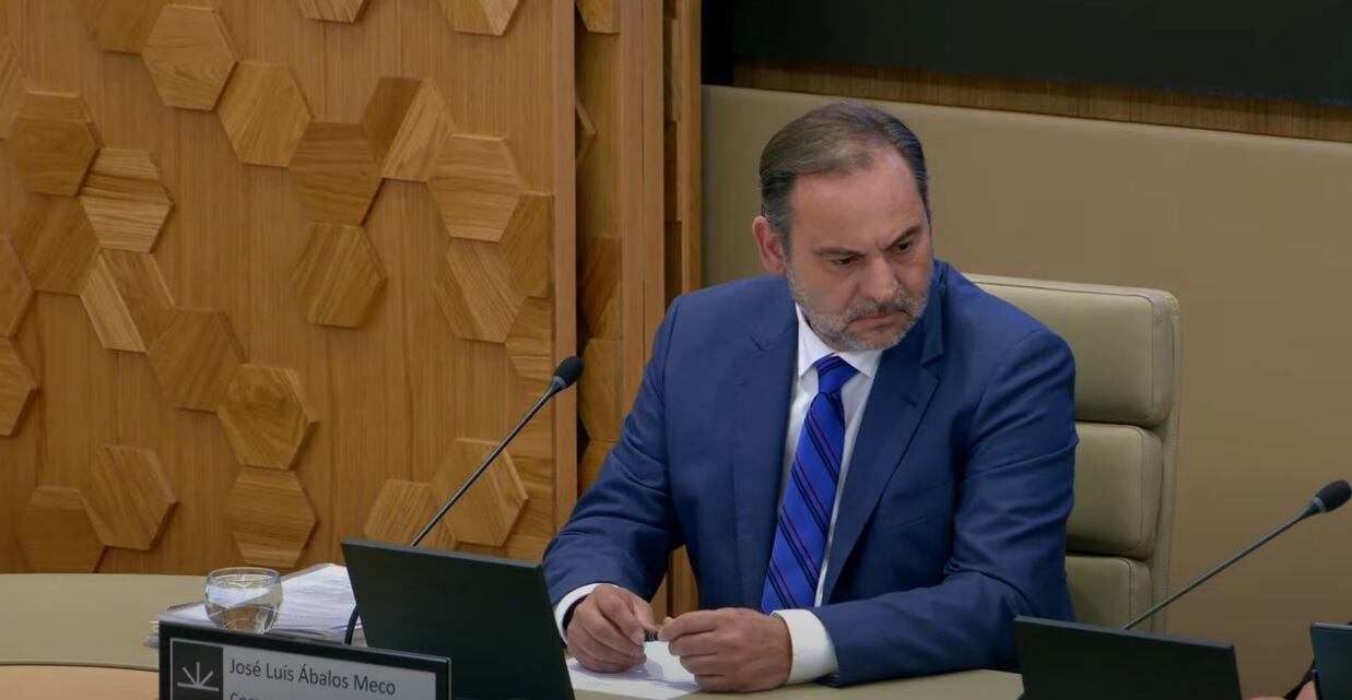 José Luis Ábalos, durante la comparecencia en el Parlament balear.