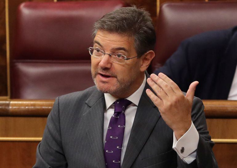 El ministre de Justicia, Rafael Catalá, a la sessió de control al Govern del Congrés dels Diputats