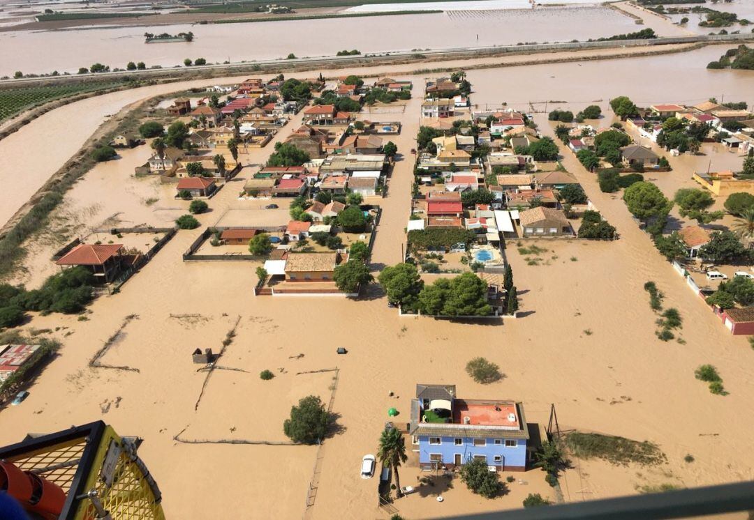 Imagen aérea de Los Alcázares tras la DANA de septiembre de 2019