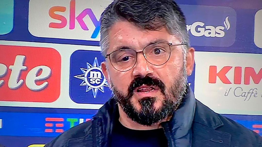 Gattuso en la entrevista postpartido 