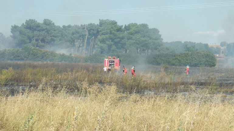 Imagen de archivo de un incendio en la zona norte de Aranda