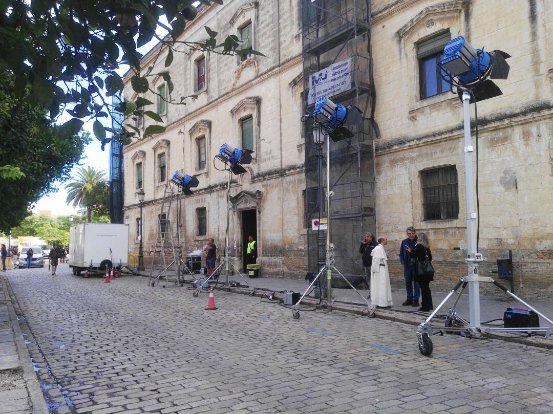 Uno de los rodajes de la serie "The Crown" en Jerez