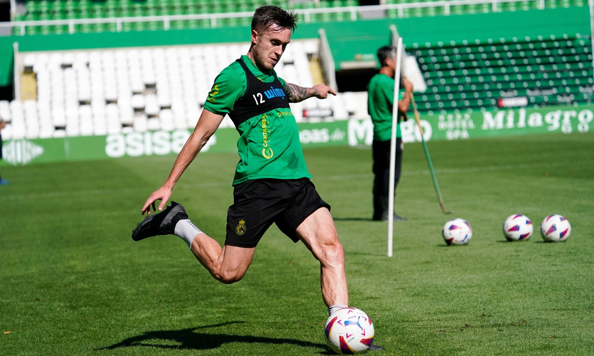 Dani Fernández, entrenando esta semana.