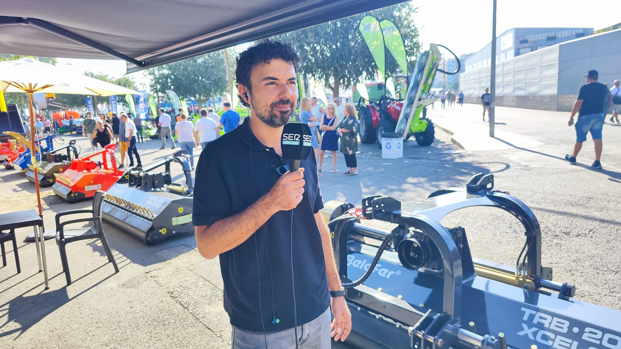 Ivan Rodríguez, representant de Indústries Belafer de Fraga, a la Fira de Sant Miquel de Lleida d&#039;aquest 2023.