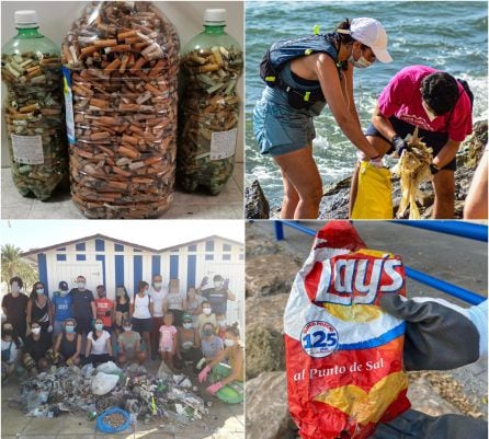 Fotografía de la basura que recogen desde Eco Playa Alicante