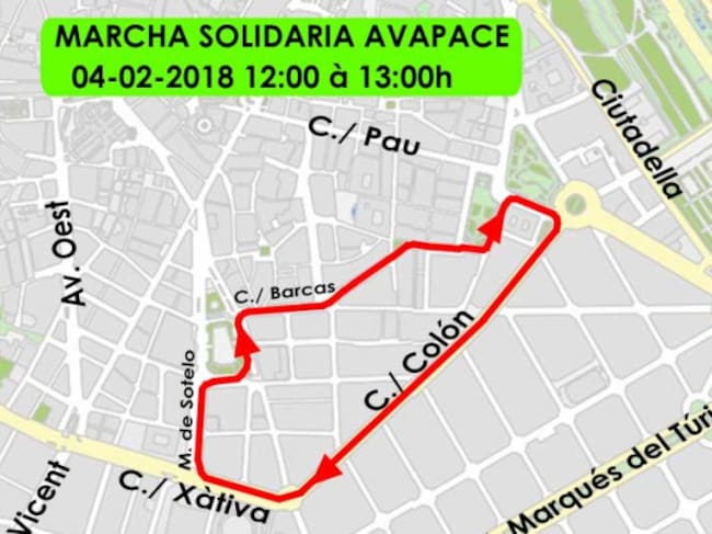 Cortes de tráfico por la marcha de AVAPACE