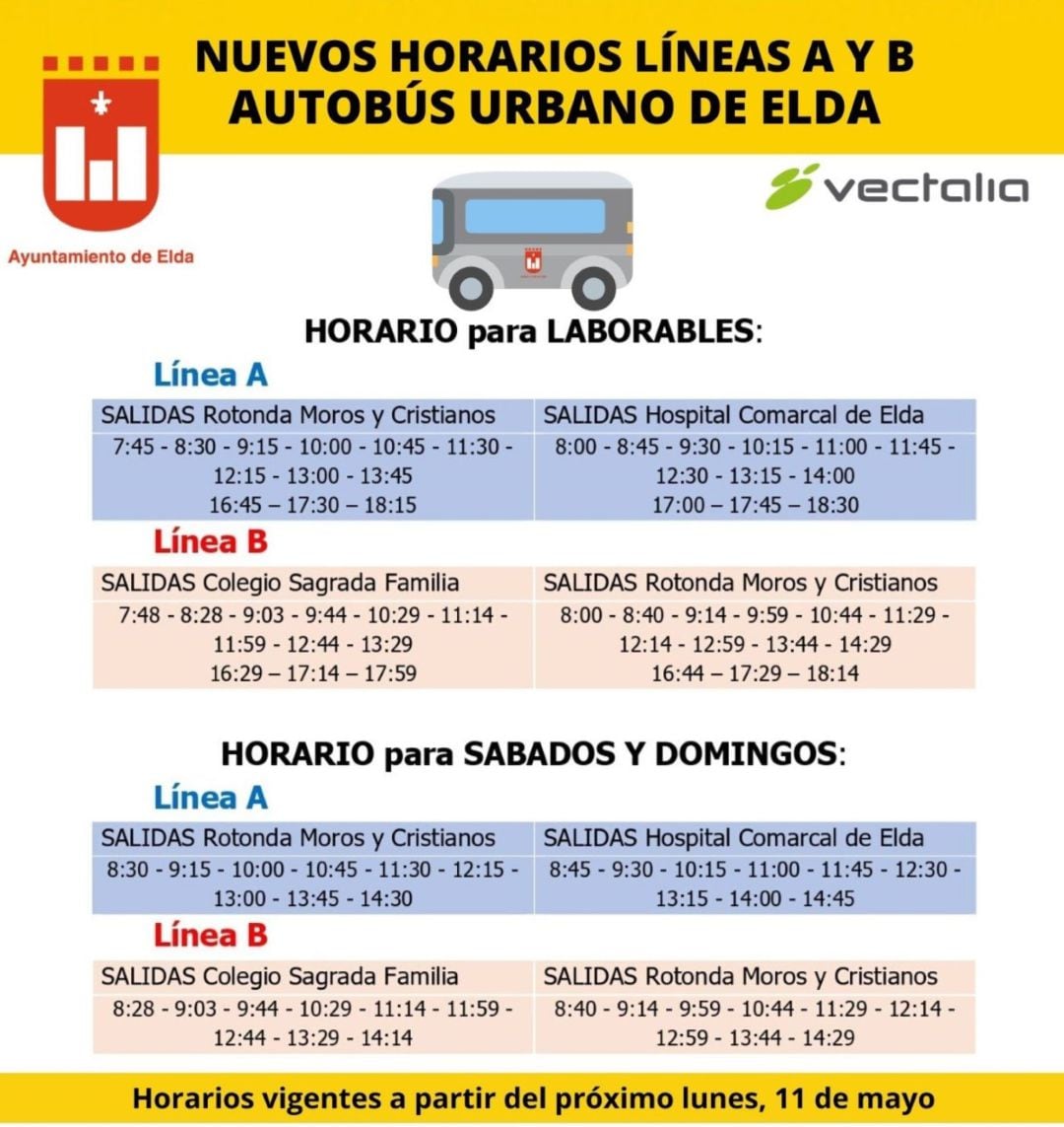 Nuevo horario autobuses