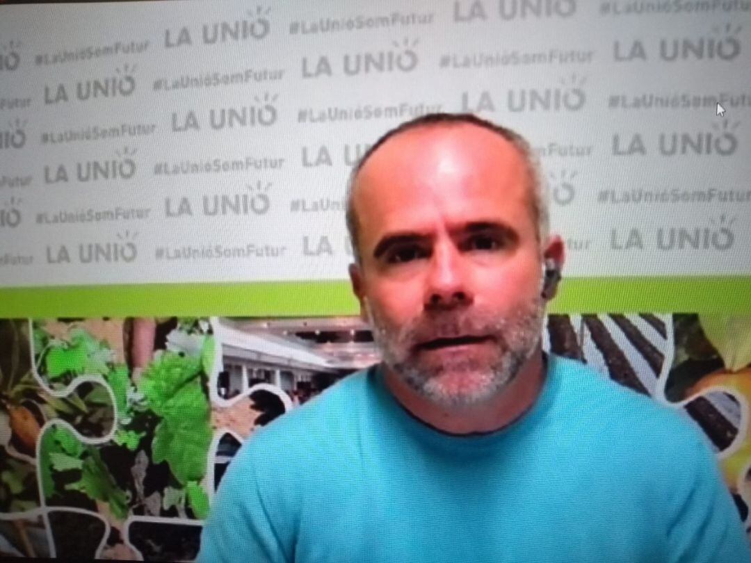 Carles Peris, secretario general de La Unió de Llauradors, durante la rueda de prensa por streaming de balance de año.