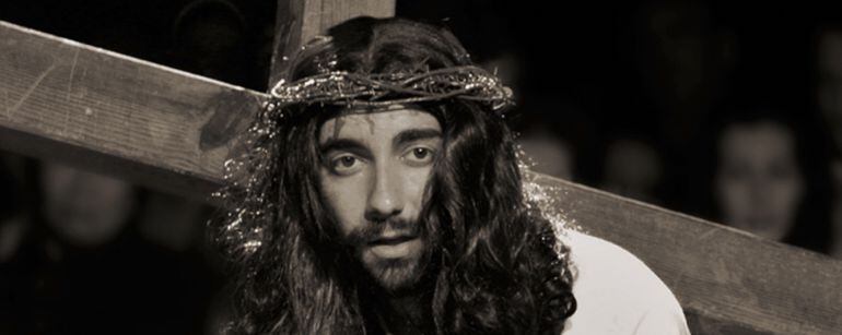 Raúl Añover en el papel de Jesús de Nazaret en representaciones anteriores de la Pasión de Tarancón.