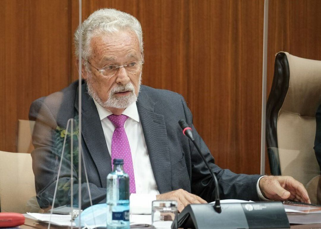 El Defensor del Pueblo Andaluz, Jesús Maeztu, durante la presentación del informe de la instución correspondiente a 2020. 