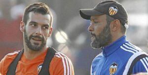 Nuno y Negredo en un entrenamiento