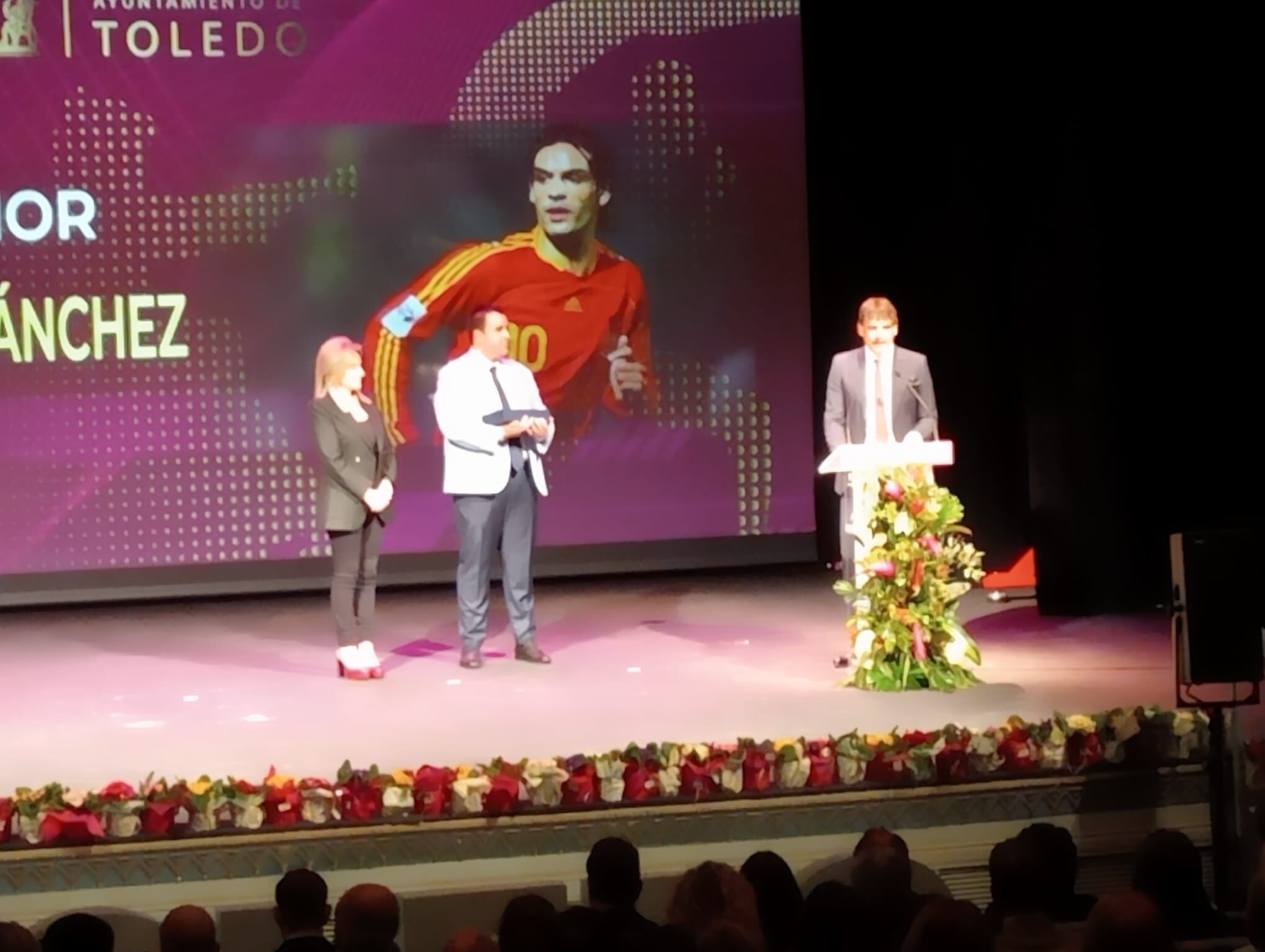 Fernando Morientes, en su discurso de agradecimiento