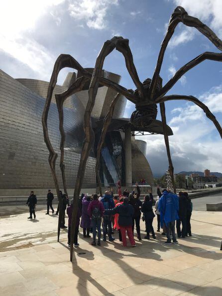 Otro momento de la visita a Bilbao