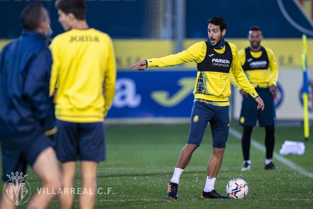 Un momento en el último entrenamiento antes del partido de este domingo