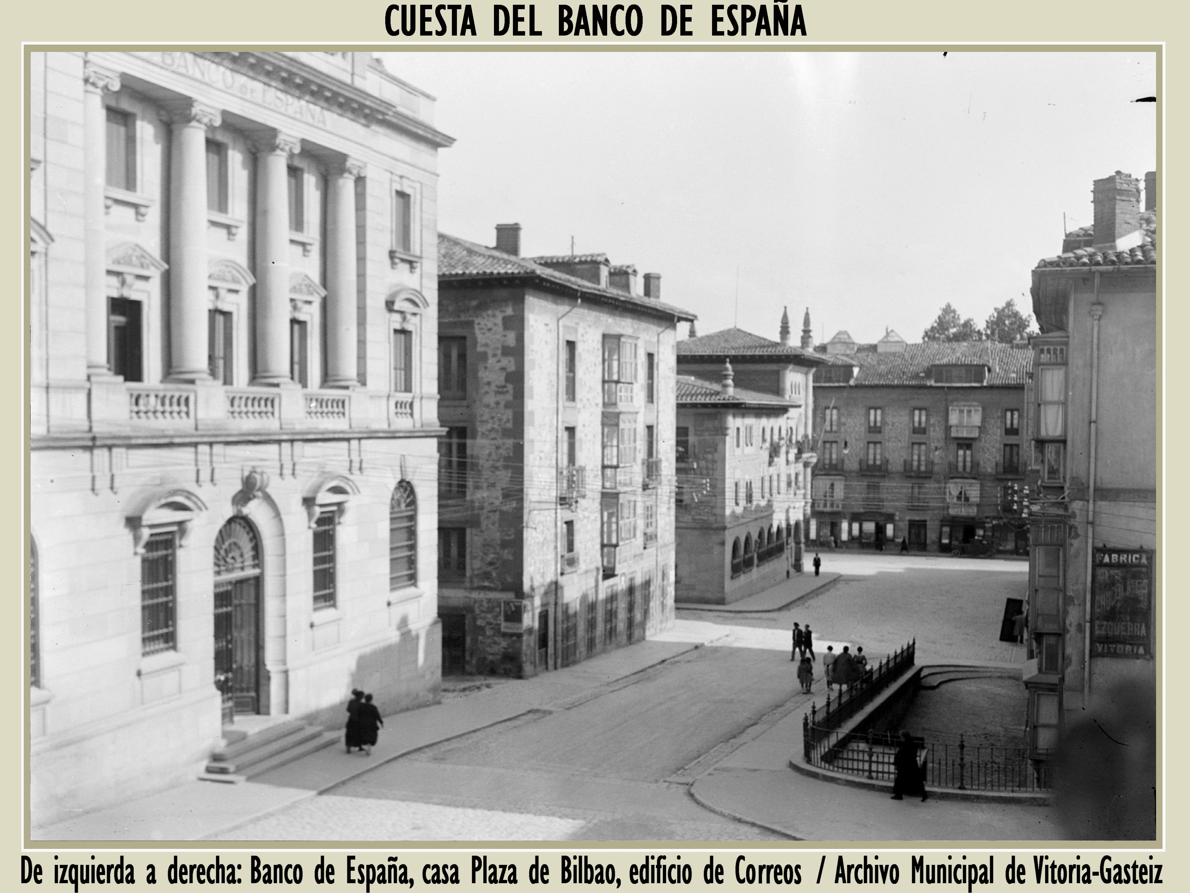 El banco, la casa y Correos / Archivo Municipal de Vitoria-Gasteiz