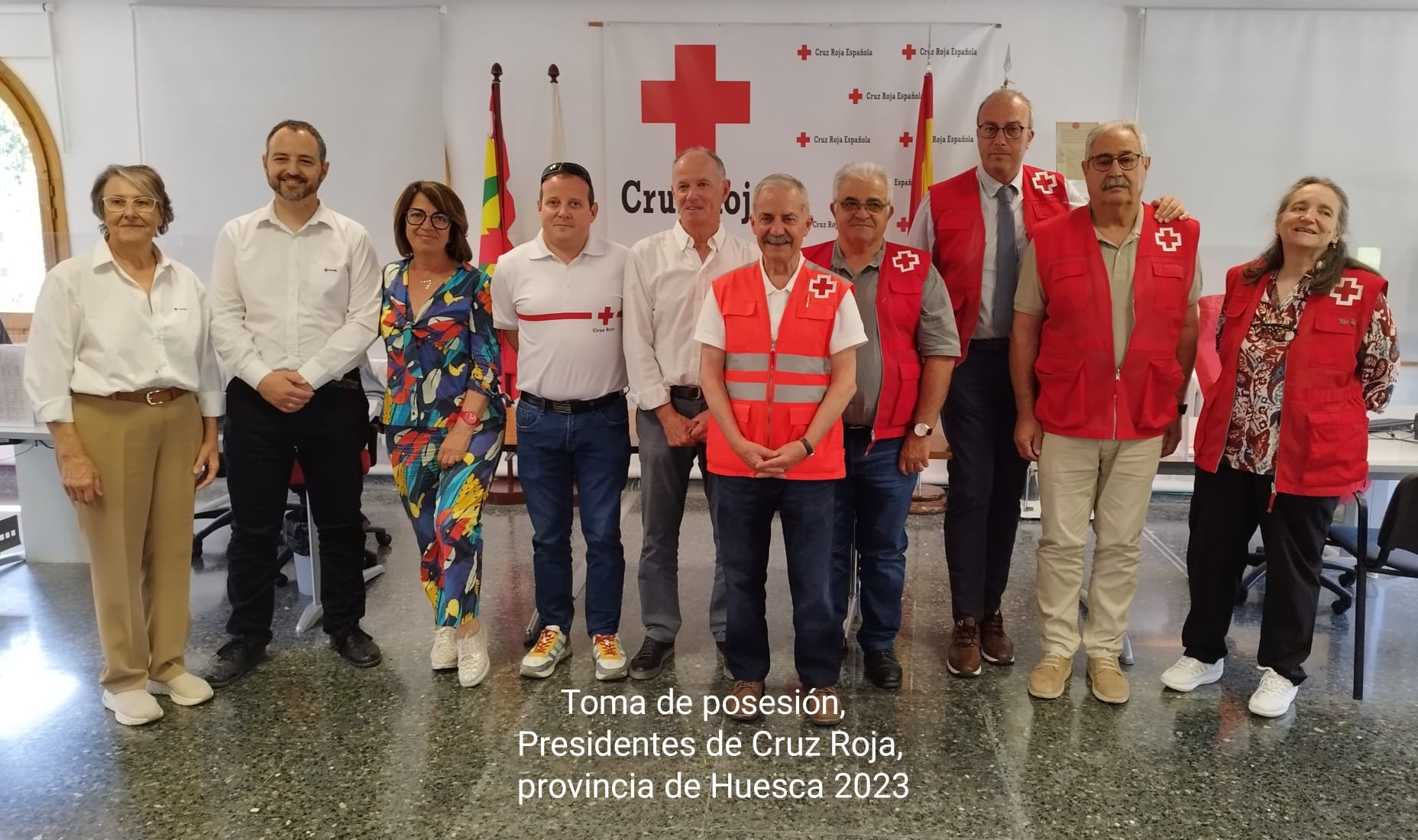 Nuevos presidentes locales y  comarcales de Cruz Roja en la provincia de Huesca