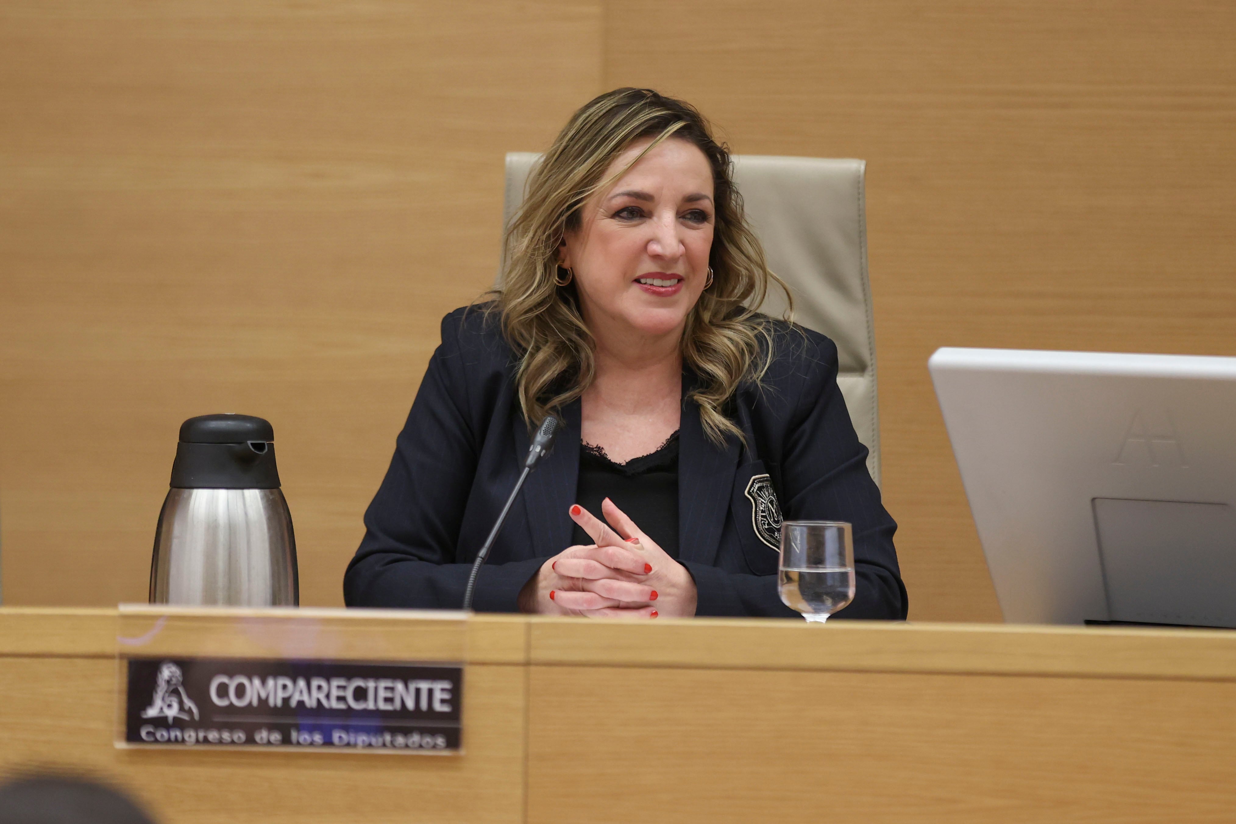 MADRID, 23/02/2026.- La jefa de Meteorología de À Pùnt Media, Victoria Rosselló Botey, comparece este lunes, en la Comisión del Congreso de los Diputados sobre la dana de octubre de 2024. EFE/ Víctor Lerena