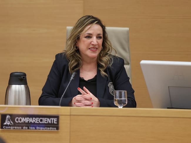 MADRID, 23/02/2026.- La jefa de Meteorología de À Pùnt Media, Victoria Rosselló Botey, comparece este lunes, en la Comisión del Congreso de los Diputados sobre la dana de octubre de 2024. EFE/ Víctor Lerena