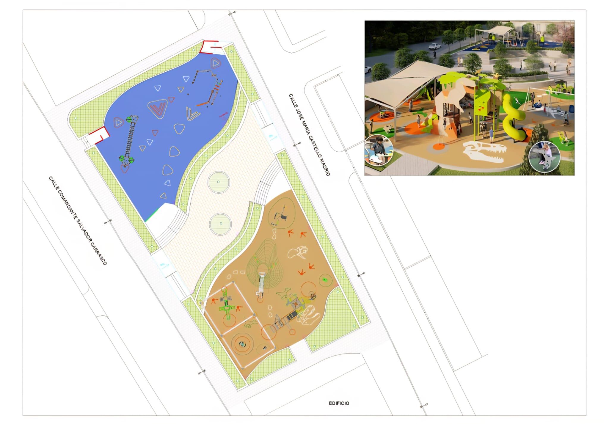 El proyecto contempla la creación de una gran plaza.