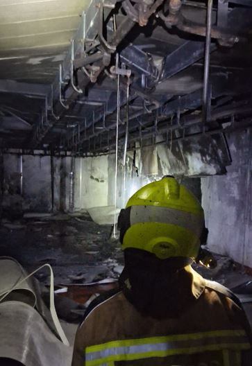 El incendio se produjo este lunes en el matadero de Fraga