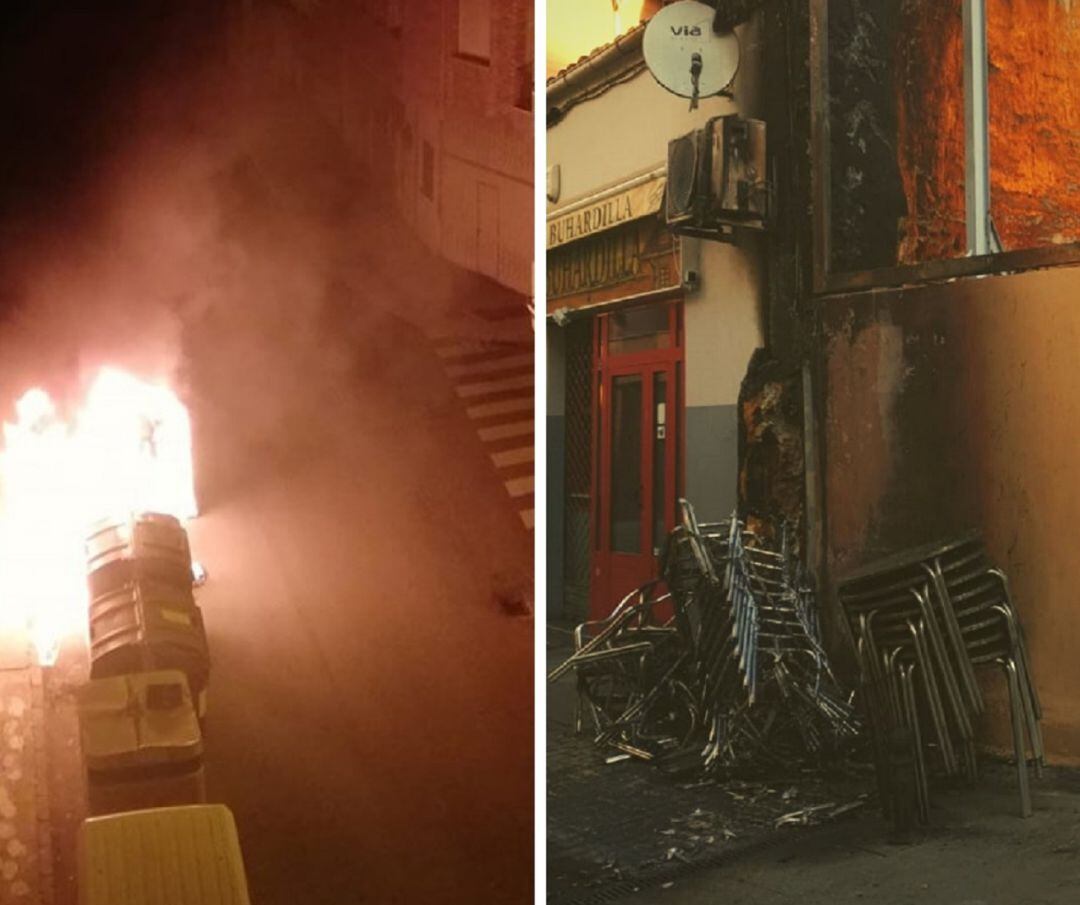 El fuego en la calle 2 de mayo y los efectos del mismo en la calle El Aceite.