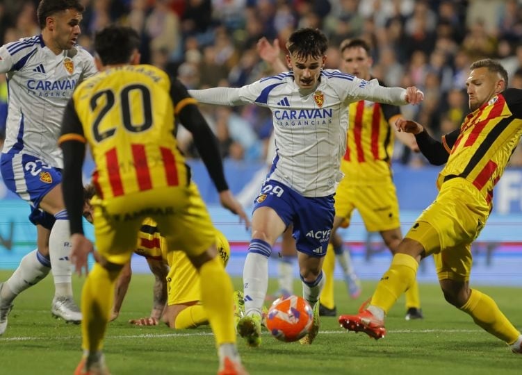 Imagen del último derbi disputado en La Romareda la temporada pasada