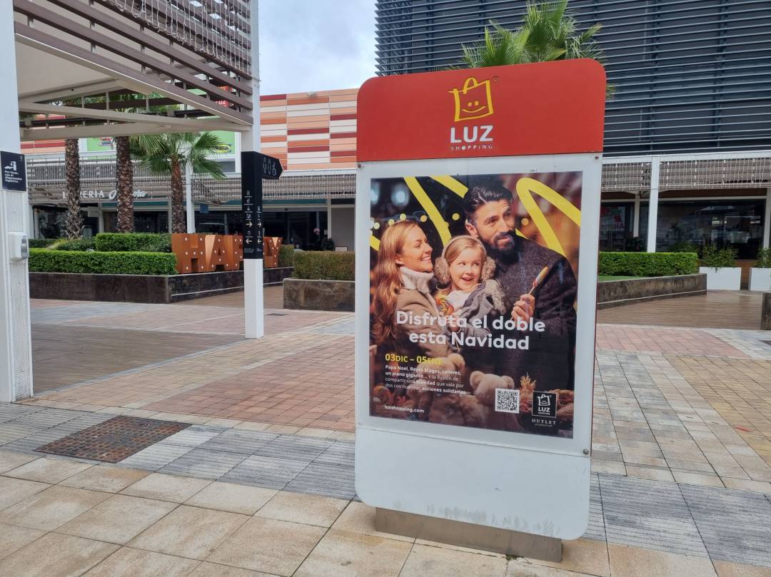 Mensaje promocional de Luz Shopping, en Jerez.