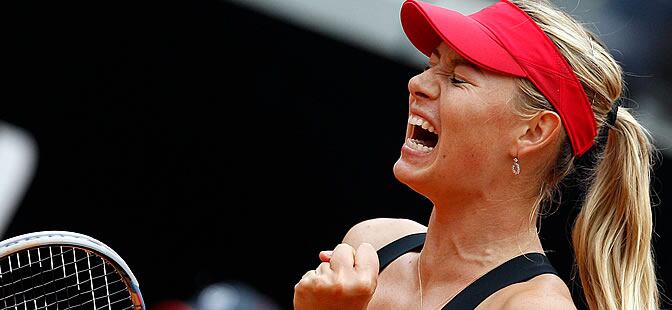 Sharapova celebra el triunfo en Roma