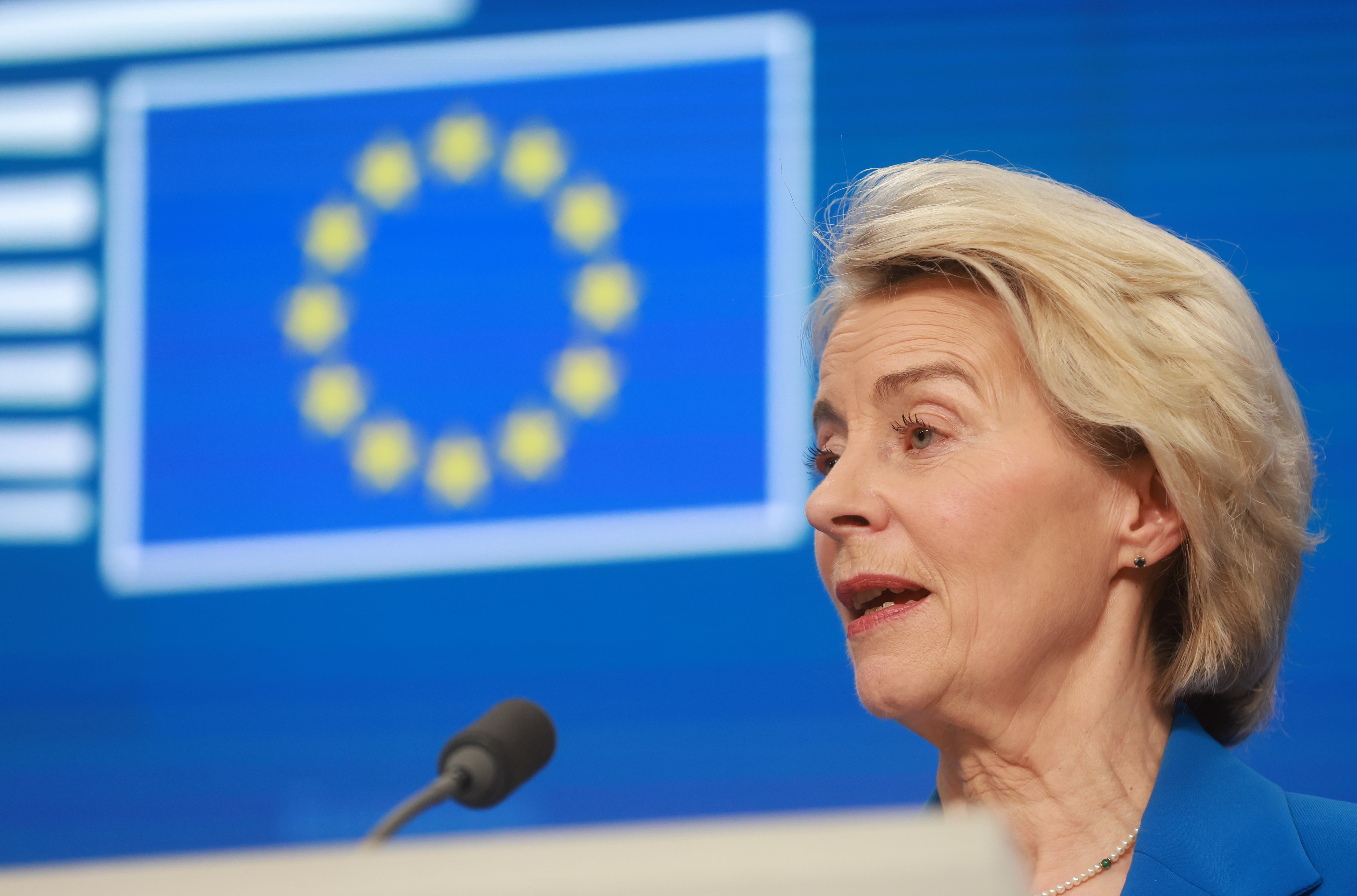 La presidenta de la Comisión Europea, Ursula von der Leyen