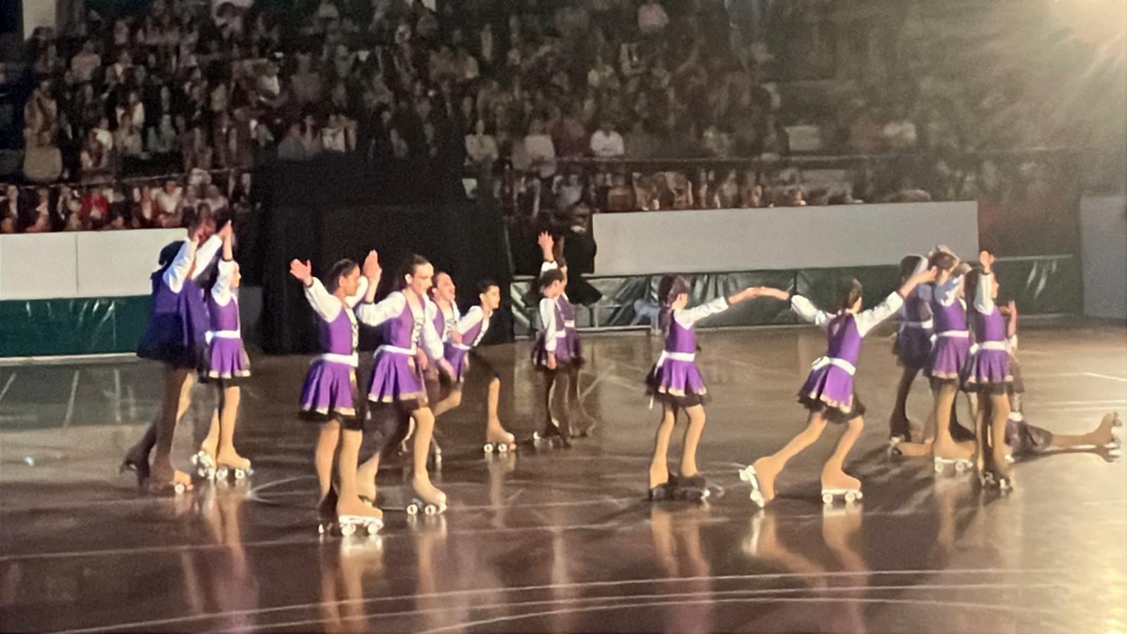 Exhibición del Club Patín Huesca del pasado año en el Pabellón del Parque