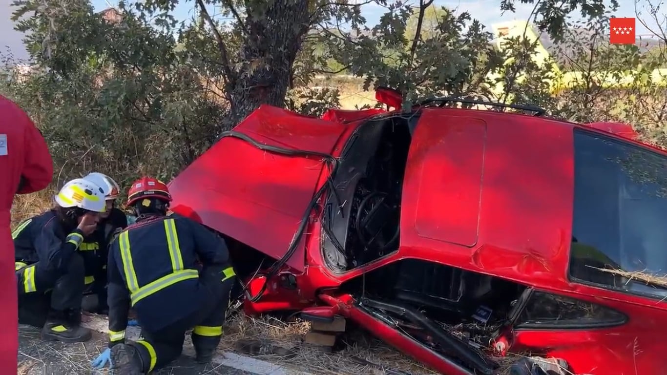 Accidente en Miraflores de la Sierra