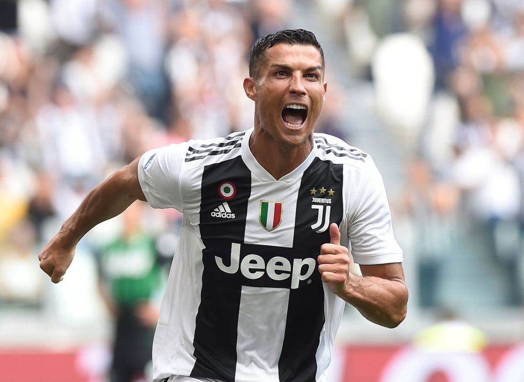 Cristiano Ronaldo celebra su primer gol con la Juventus