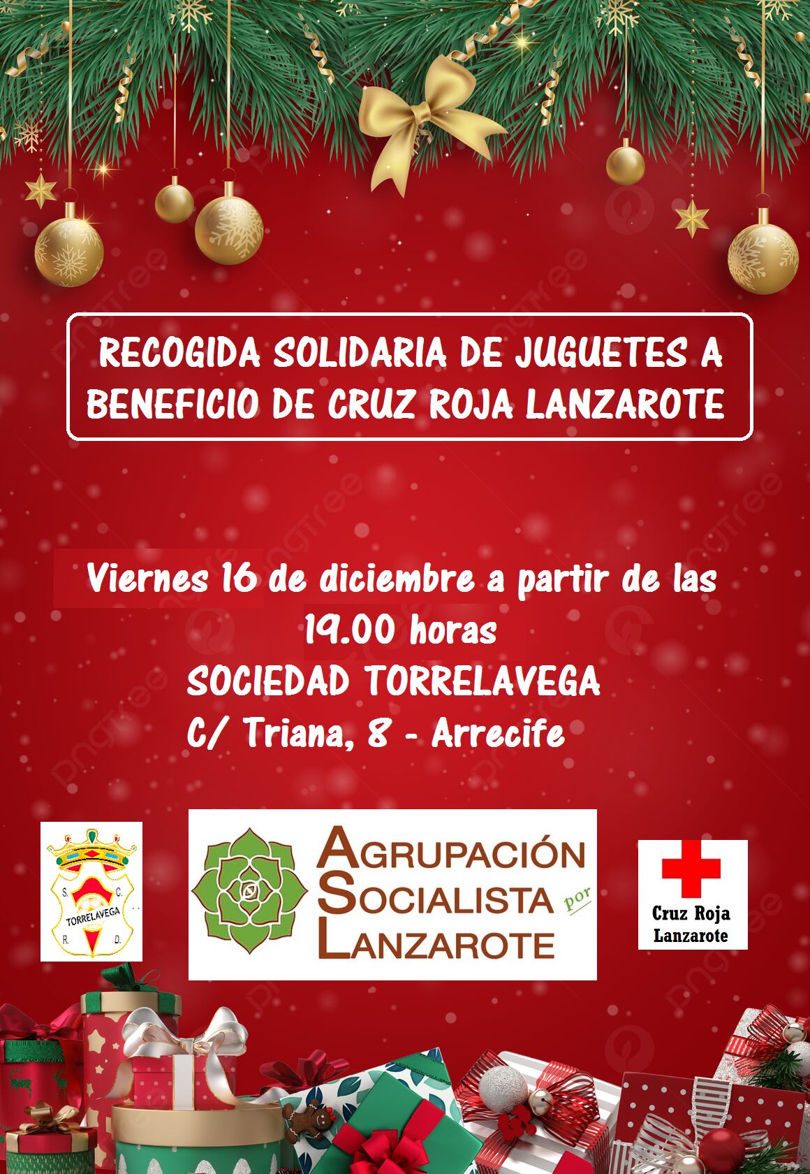 Cartel de la recogida solidaria.