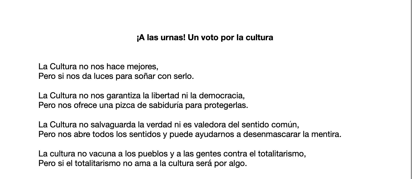 Fragmento del manifiesto