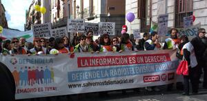 Trabajadores de Telemadrid se manifiestan para que retiren el ERE