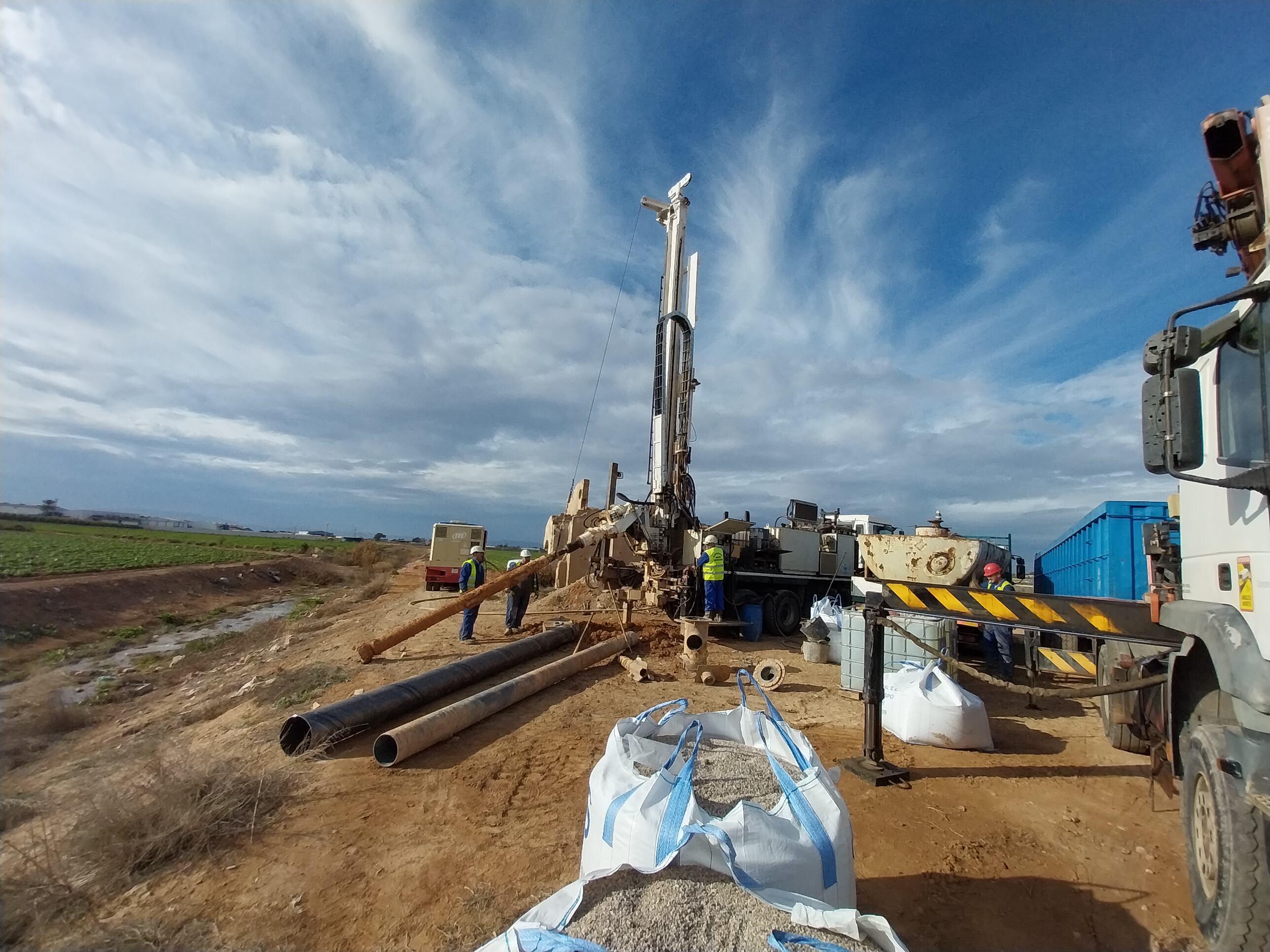 Uno de los sondeos de investigación en Torre Pacheco