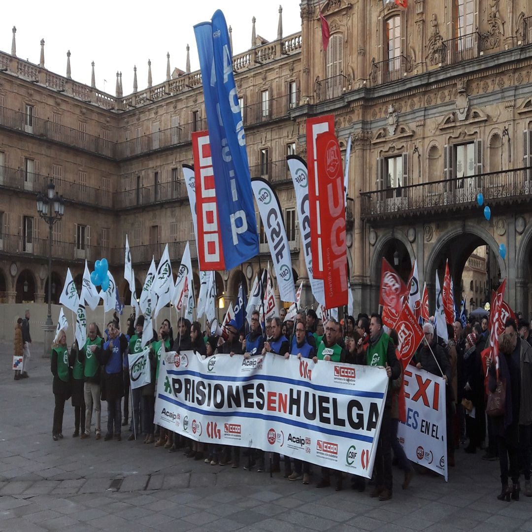 Manifestación de Prisiones en la Plaza Mayor de Salamanca