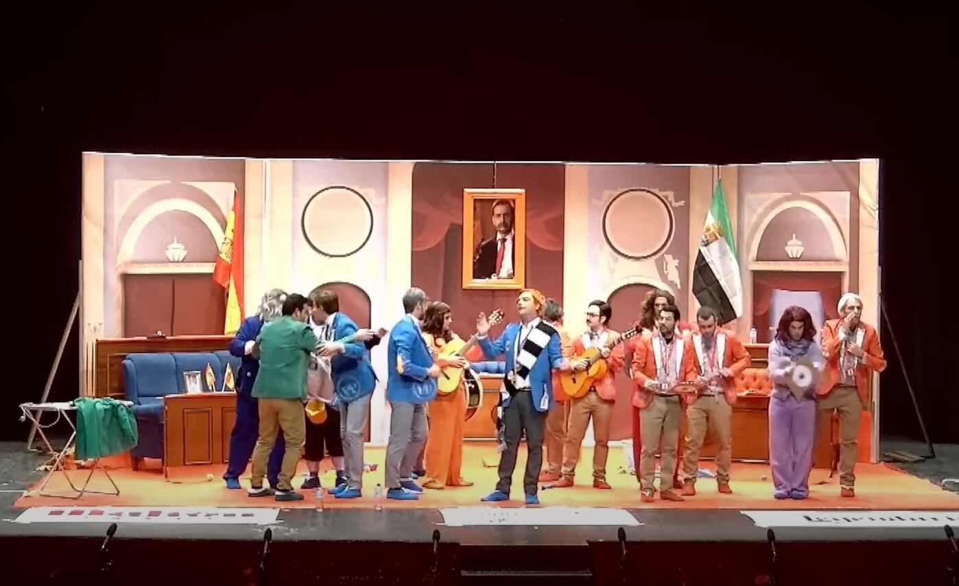 Actuación de la murga Los Chungos en el COMBA 2023