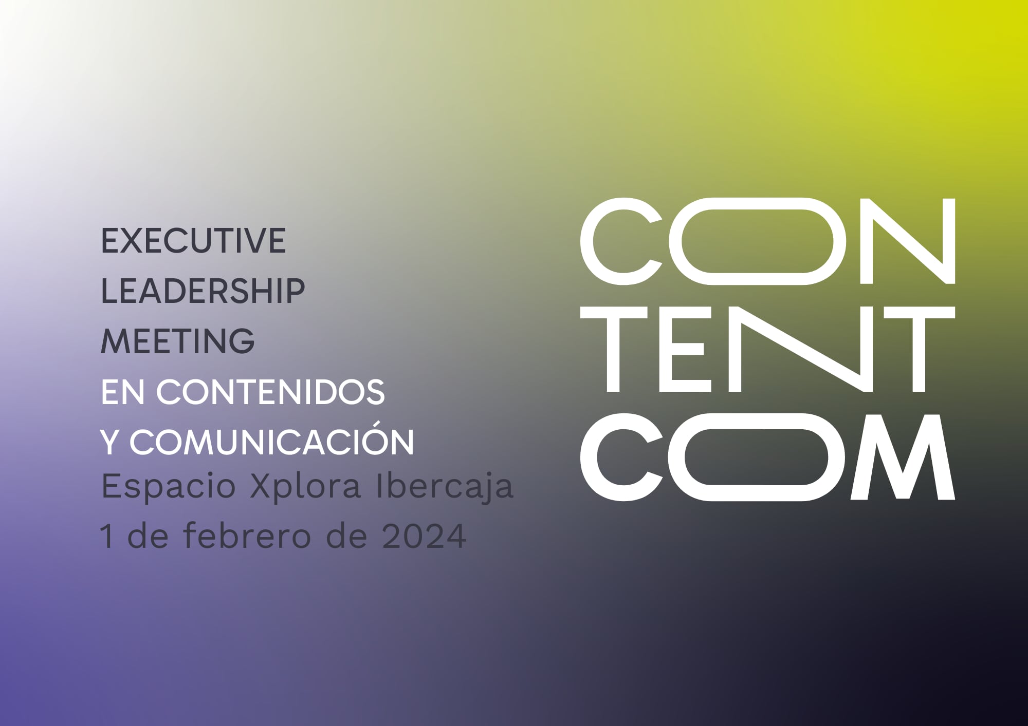 El próximo 1 de febrero sucederá el primer encuentro de ContentCom en el espacio XPlora de Ibercaja