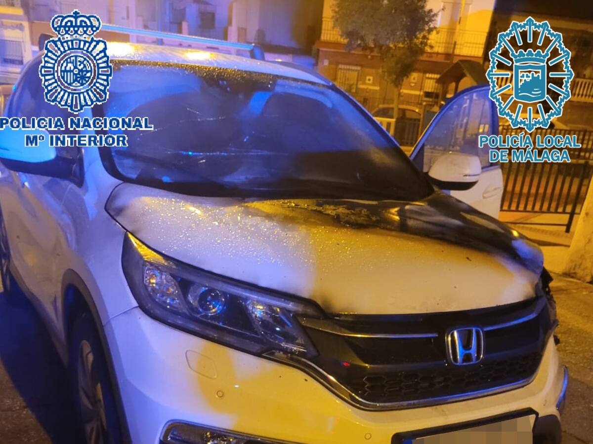 Detenido un vecino de Málaga acusado de quemar, al menos, cinco coches en pocos días