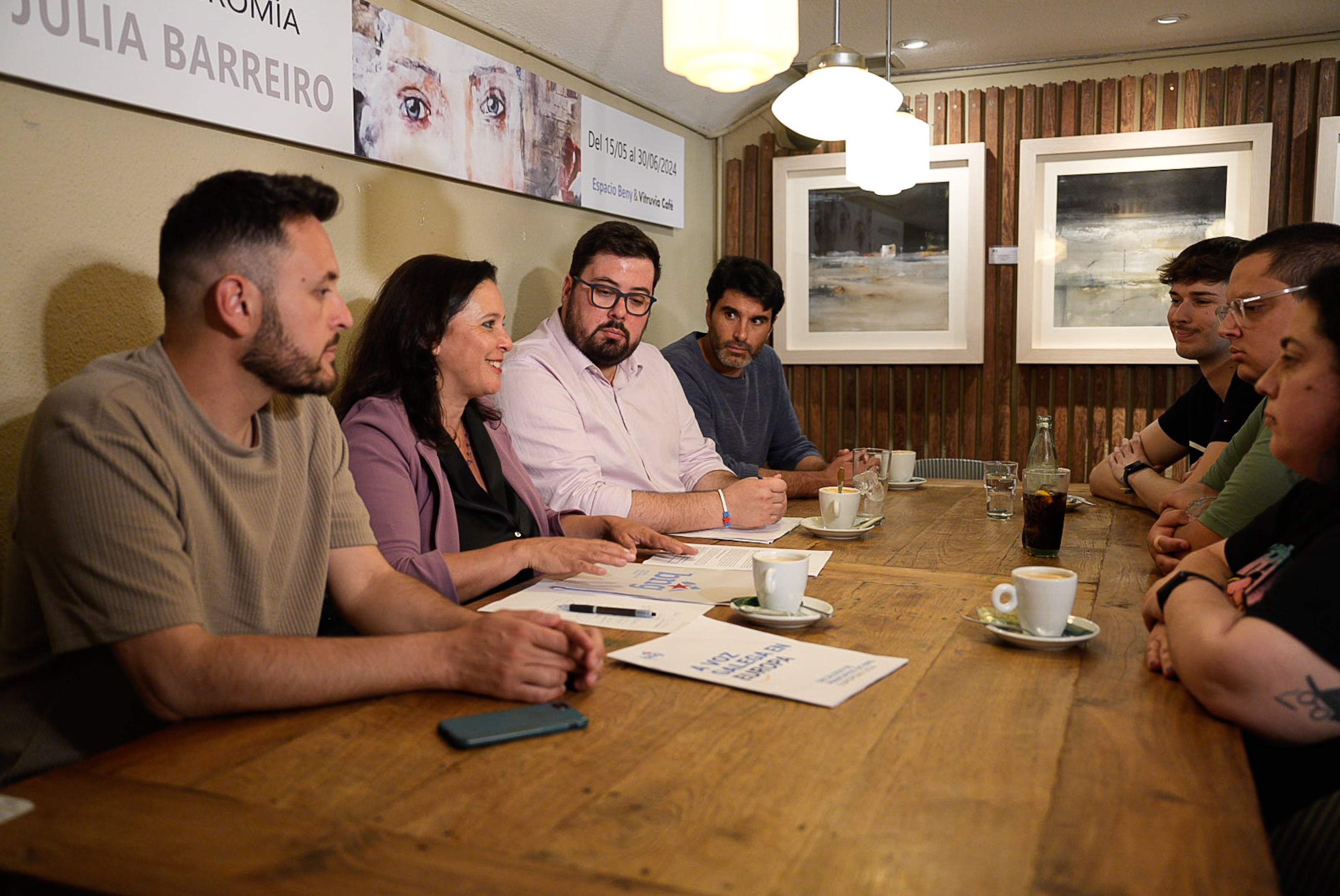 Ana Miranda y Xabier Pérez Igrexas, BNG, en un encuentro sobre vivienda en Vigo