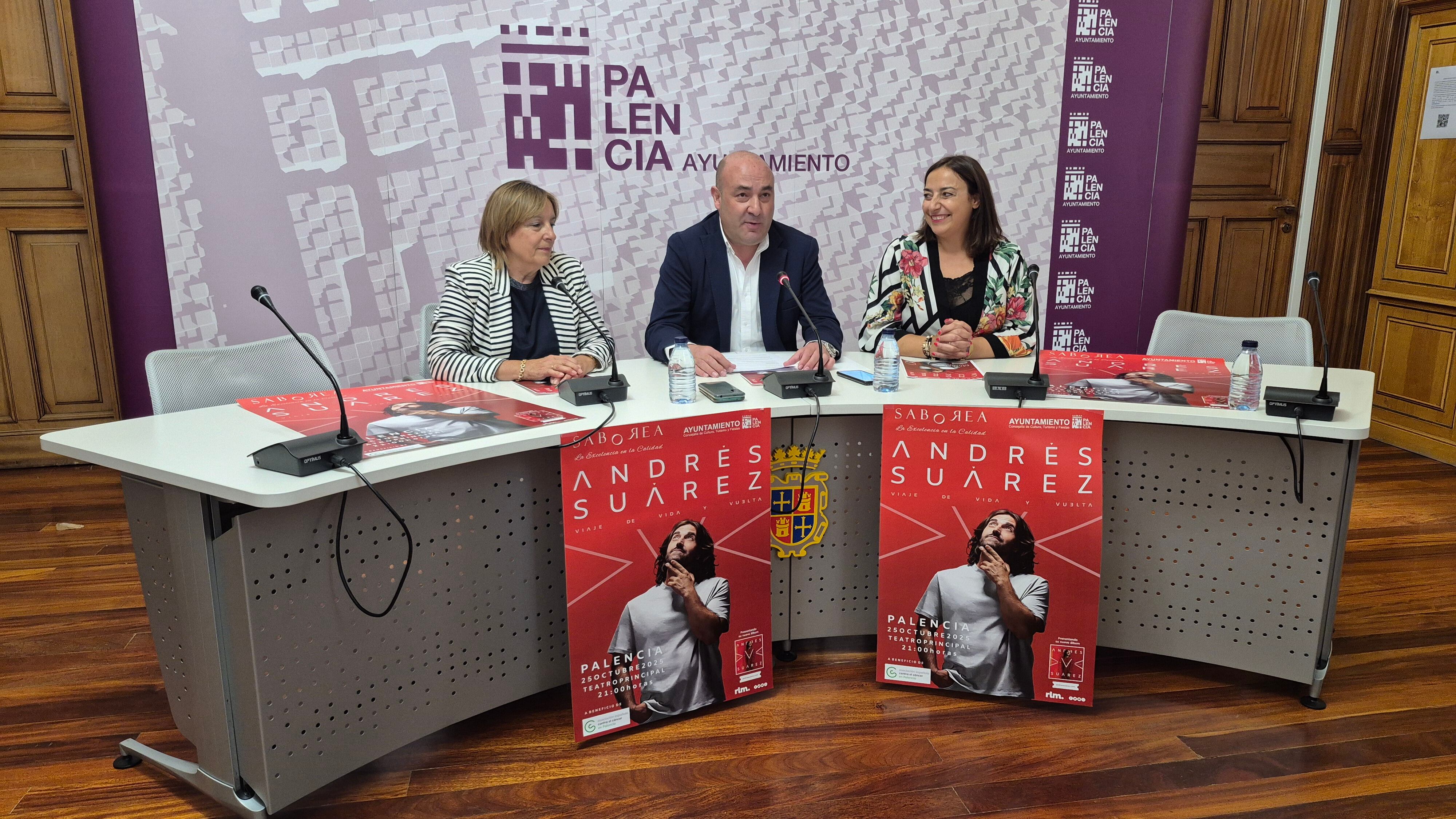 Andrés Suárez llega a Palencia de la mano de Saborea y a beneficio de la Asociación Contra el Cáncer