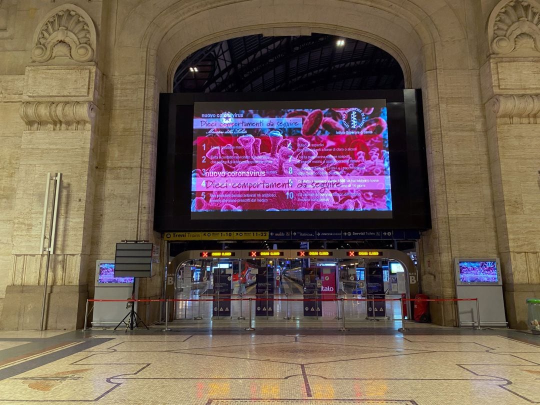 La estación de trenes de Milán permanece cerrada por las autoridades