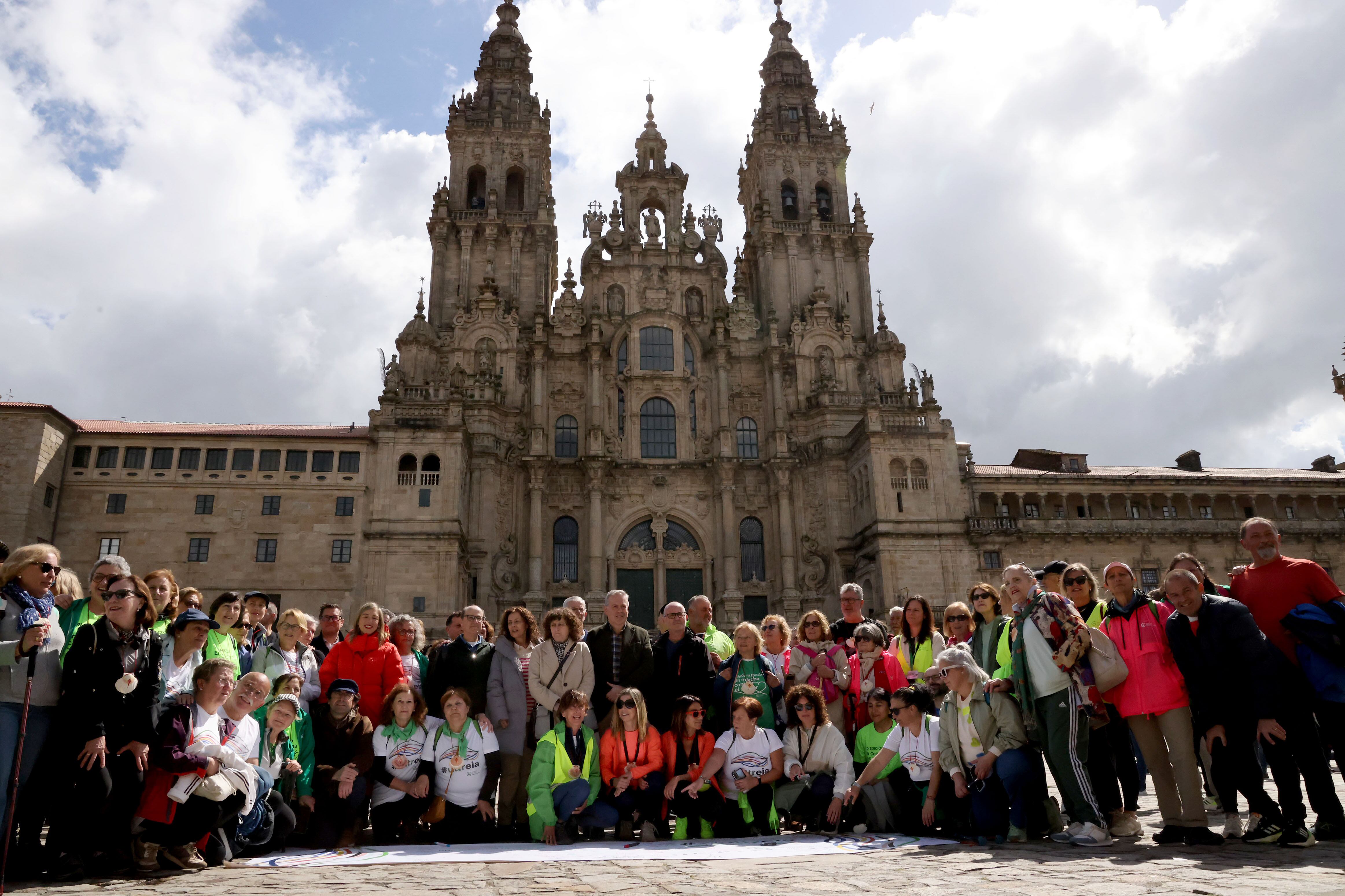 Llegada de los participantes a la Praza do Obradoiro (foto: Xunta de Galicia)