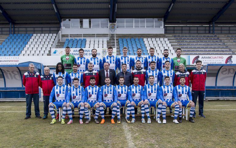 La plantilla de la Arandina Club de Fútbol que ha logrado el subcampeonato de Liga en el Grupo VIII de Tercera División.