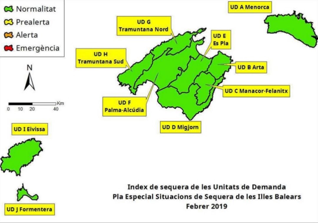 Imagen del mapa de las reservas hídricas.