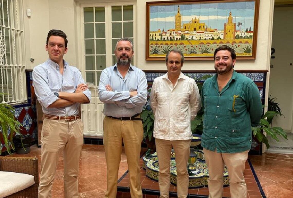 De izquierda a derecha, Ignacio Muruve, Paco García, Álvaro Rodríguez del Moral y José Manuel Peña